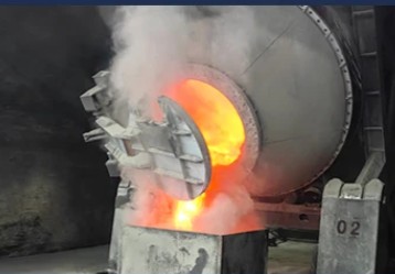 Four rotatif à cendres d'aluminium