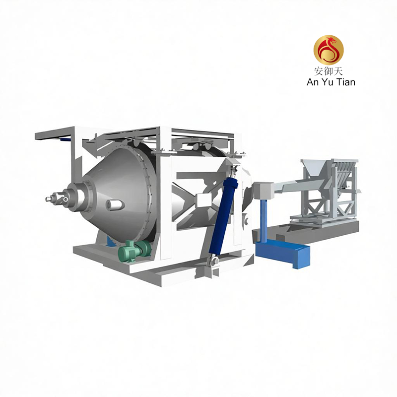 Four rotatif de fusion d'antimoine